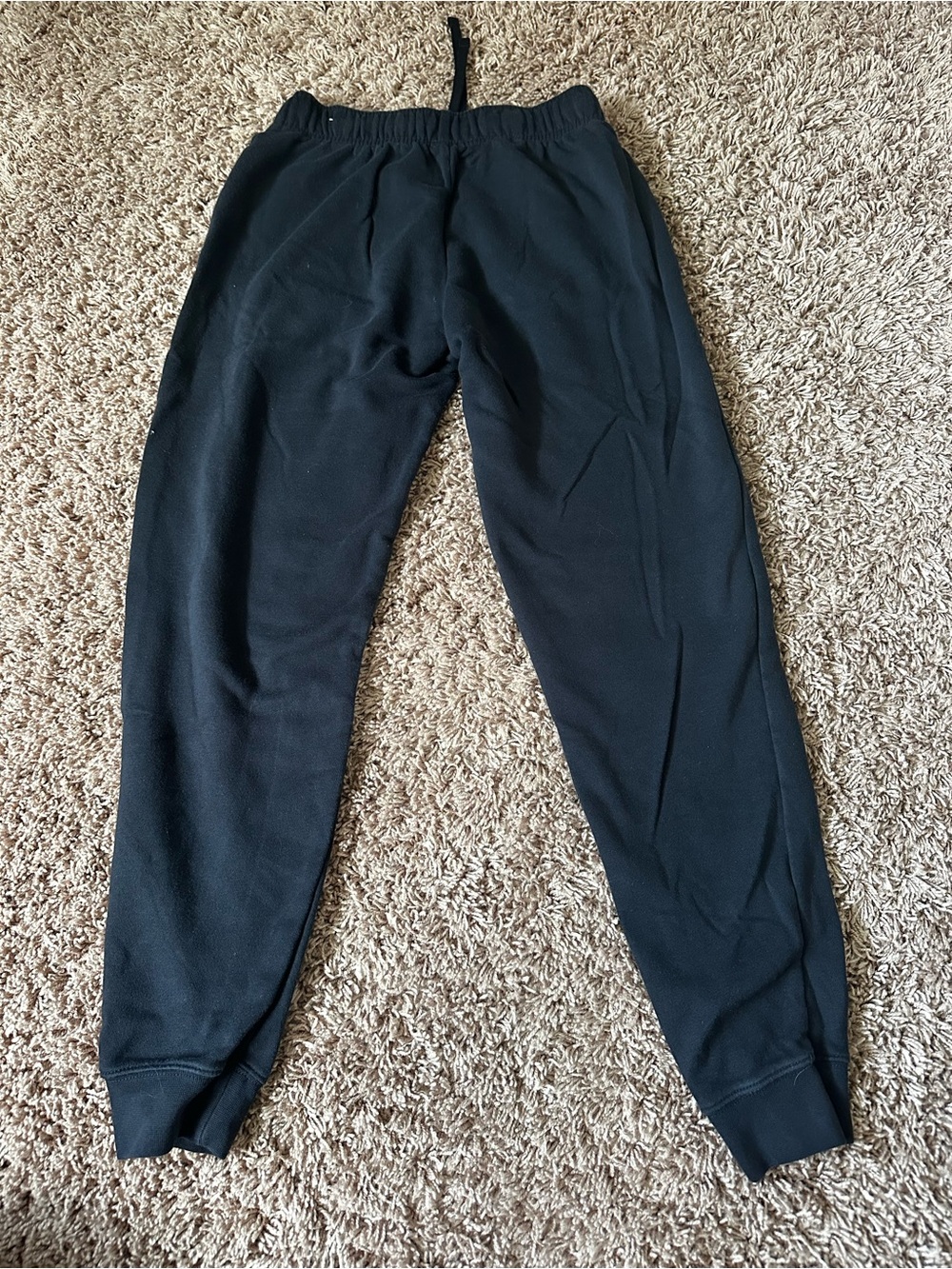Nike Black Women's Jogger Sweatpants with White Swoosh - Picture 2 of 2